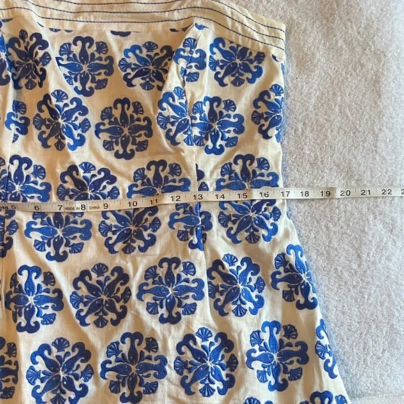 Lilly Pulitzer strapless linen blend fish embroidered dress - Picture 12 of 13